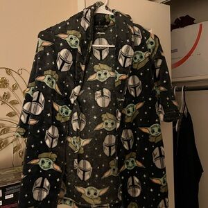 Star Wars Themed Robe with Baby Yoda and Mandalorian